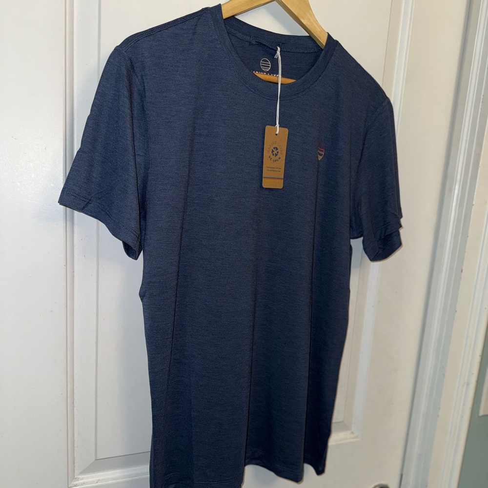Marine Layer Re-Spun NWT Ultra-Soft "Air Crew Tee" in Vintage Indigo - Picture 5 of 8